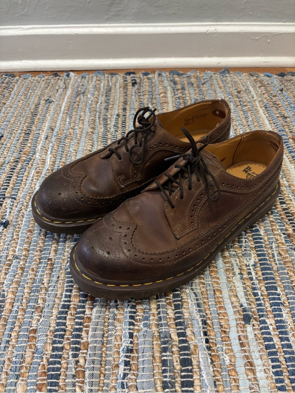 Dr. Martens 3989/59 Brown Leather Wingtip Brogue Oxford Lace-Up Men's 11 US
